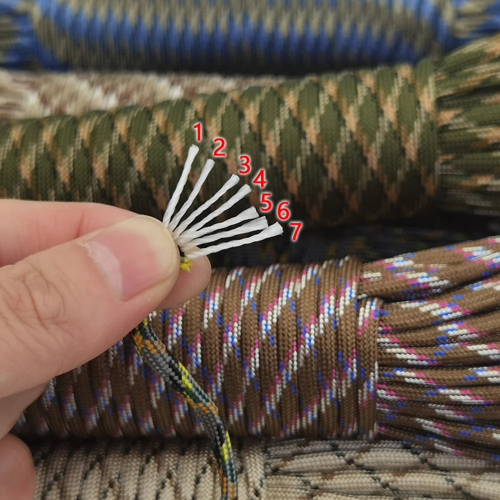 Survival Essentials: 4mm Dia., 7-Strand Survival Paracord for Hiking, Camping & Outdoor Adventures