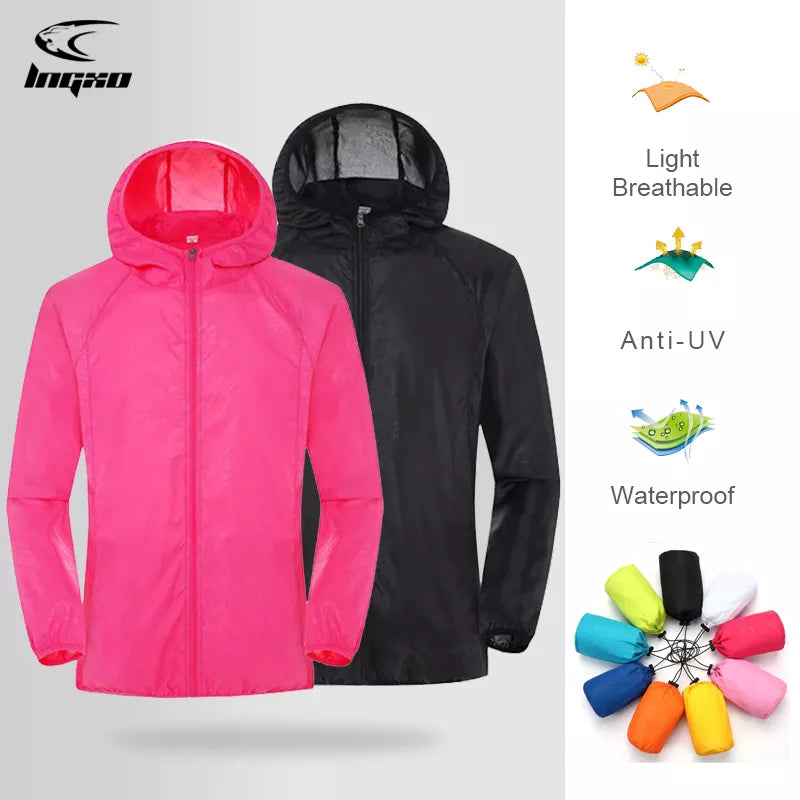 Apex Activewear: Waterproof Outdoor Jacket for Men and Women with Breathable Moisture-Wicking Fabric Sun-Protective Properties and Quick Dry Technology