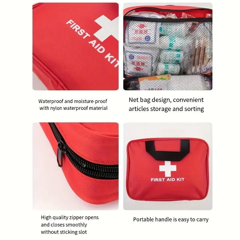 Survival Essentials: 184-piece first aid kit, suitable for outdoor hunting, hiking, camping, emergencies