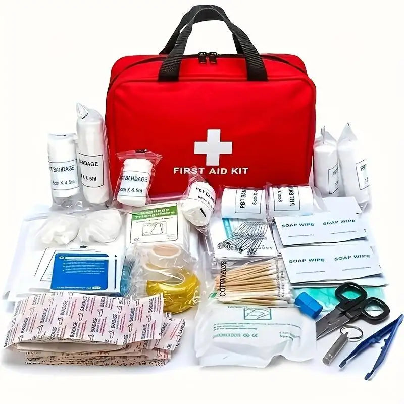 Survival Essentials: 184-piece first aid kit, suitable for outdoor hunting, hiking, camping, emergencies