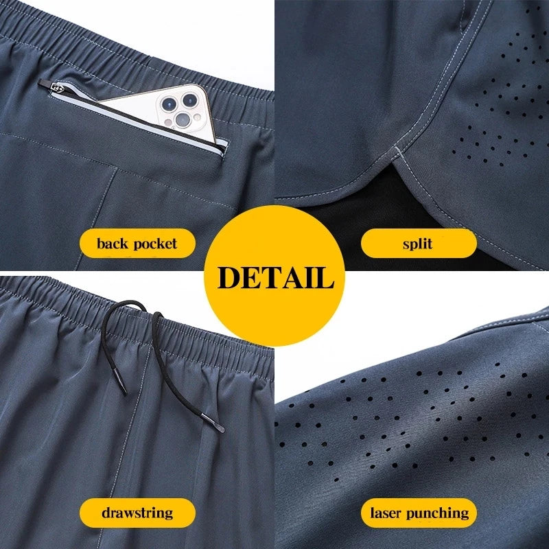 Apex Activewear: Quick-Drying, Four-Way Stretch Men's Fitness Shorts for High-Intensity Training