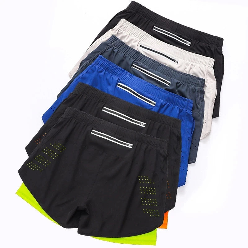 Apex Activewear: Quick-Drying, Four-Way Stretch Men's Fitness Shorts for High-Intensity Training