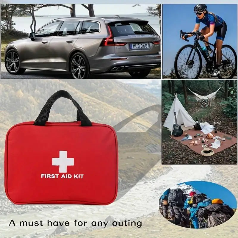 Survival Essentials: 184-piece first aid kit, suitable for outdoor hunting, hiking, camping, emergencies