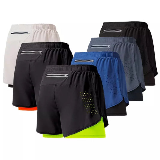 Apex Activewear: Quick-Drying, Four-Way Stretch Men's Fitness Shorts for High-Intensity Training