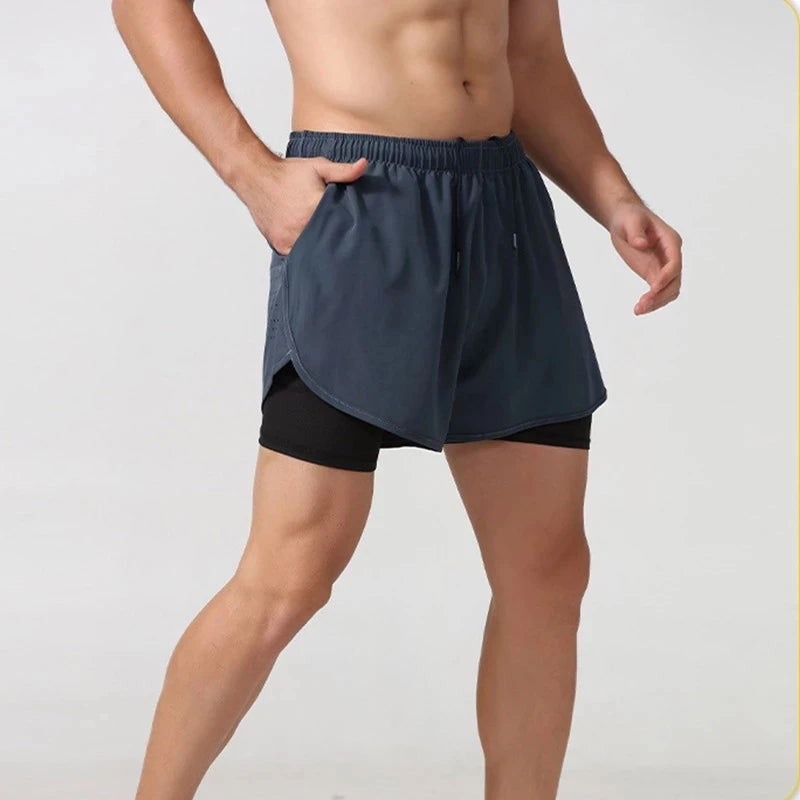 Apex Activewear: Quick-Drying, Four-Way Stretch Men's Fitness Shorts for High-Intensity Training