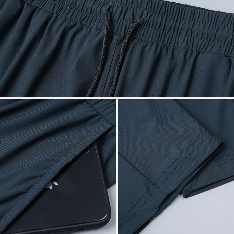 Apex Activewear: Moisture-Wicking, Elastic Men's Fitness Pants for Summer Running