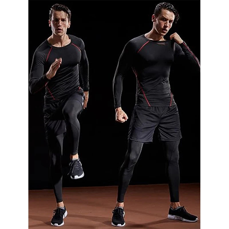 Apex Activewear: Performance-Driven Compression Long Sleeve Training Shirt for Men