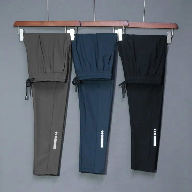 Apex Activewear: Moisture-Wicking, Elastic Men's Fitness Pants for Summer Running